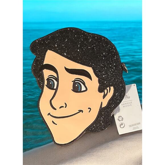 NWT Oh My Disney Danielle Nicole Prince Eric Little Mermaid Boyfriend Crossbody - Picture 1 of 6